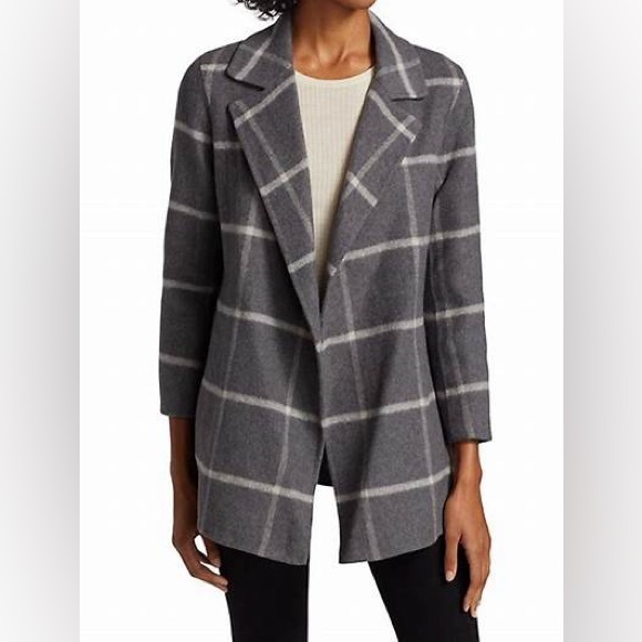 Theory Jackets & Blazers - Theory Clairene Gray Window Pane Jacket, P/XS, NWT